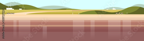 airport runway ready for airplane landing or taking off horizontal