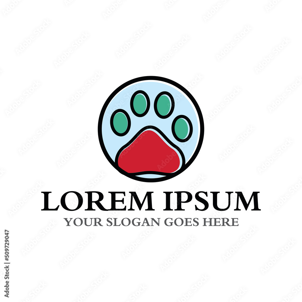 Obraz premium pets care logo , veterinary logo vector