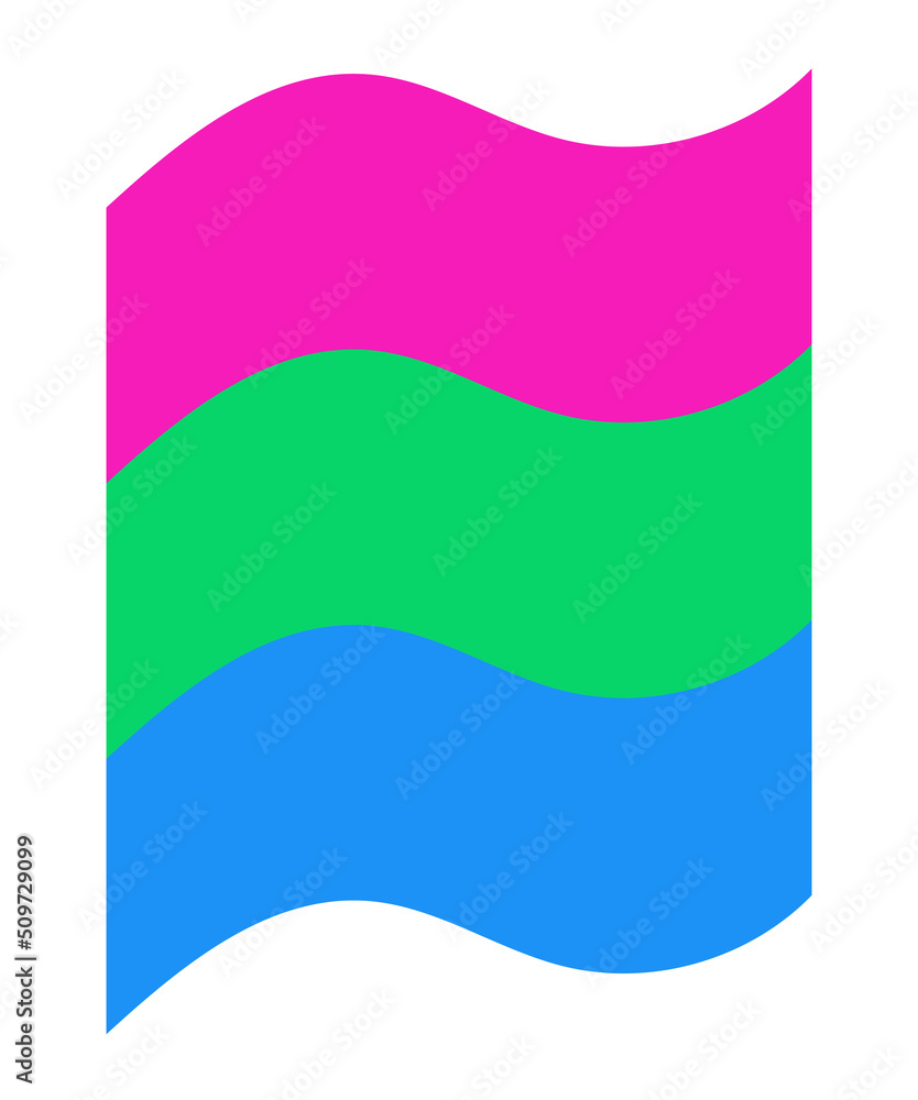 Polysexual flag pictogram vector illustration.