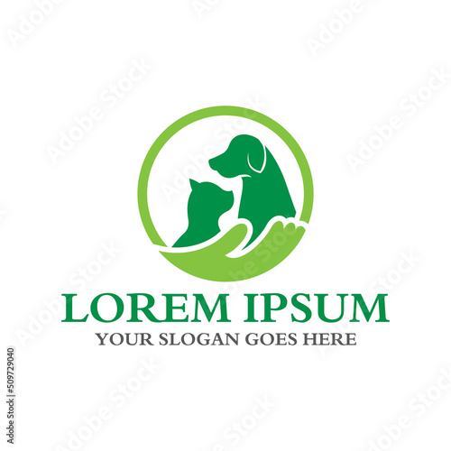 pets care logo , veterinary logo vector