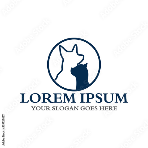 pets care logo , veterinary logo vector
