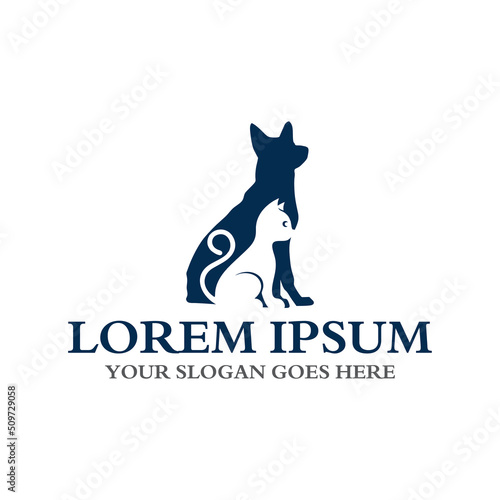 pets care logo , veterinary logo vector