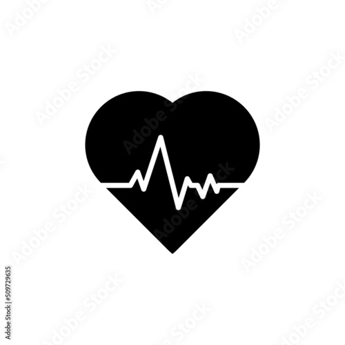 Heart beat icon in isolated on background. symbol for your web site design Heart beat icon logo, app, Heart beat icon Vector illustration.
