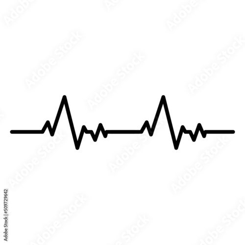 Heart beat icon in isolated on background. symbol for your web site design Heart beat icon logo, app, Heart beat icon Vector illustration. 