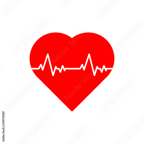 Heart beat icon in isolated on background. symbol for your web site design Heart beat icon logo, app, Heart beat icon Vector illustration.
