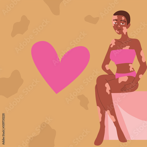 afro woman skin problems