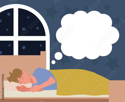 man sleeping, good night