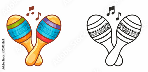 Maracas Maraca. Percussion musik Instrument Maraca