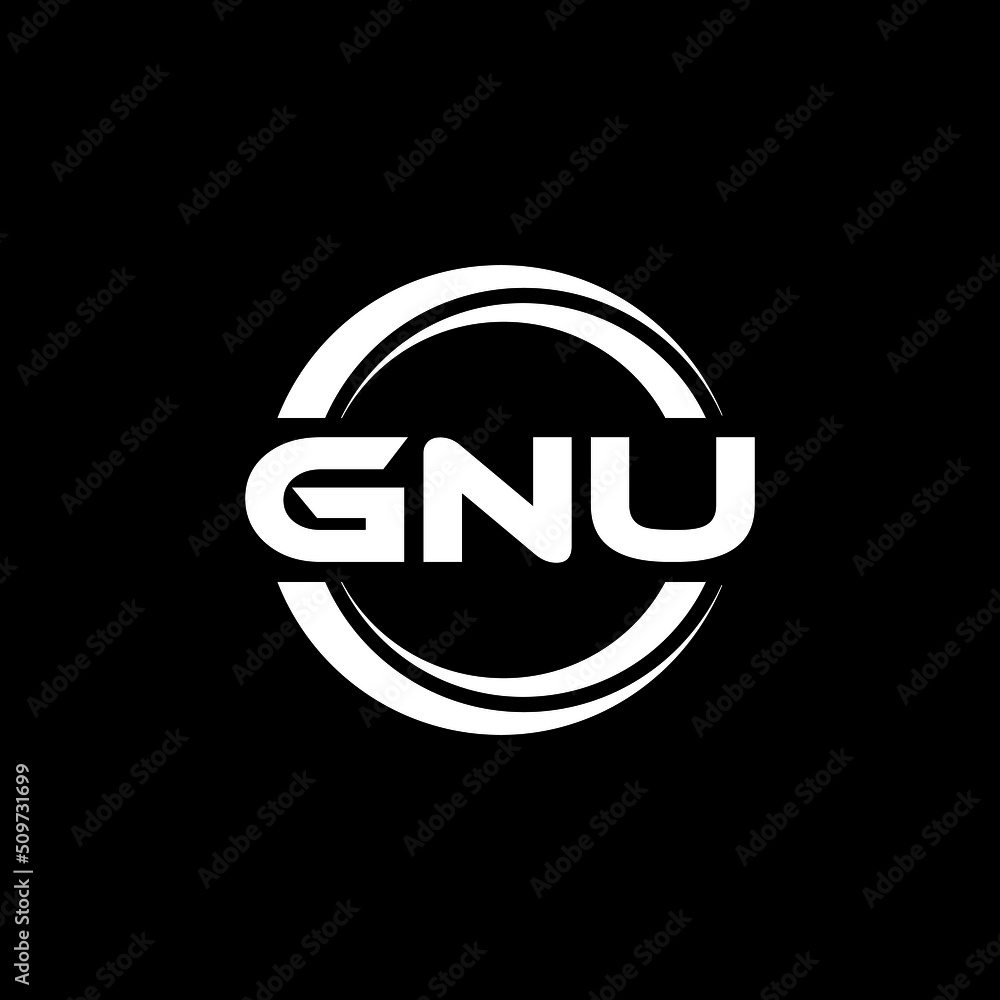 GNU letter logo design with black background in illustrator, vector logo modern alphabet font overlap style. calligraphy designs for logo, Poster, Invitation, etc. GNU letter logo design with black background in illustrator, vector logo modern alphabet font overlap style. calligraphy designs for logo, Poster, Invitation, etc.
