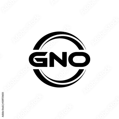 GNO letter logo design with white background in illustrator  vector logo modern alphabet font overlap style. calligraphy designs for logo  Poster  Invitation  etc.