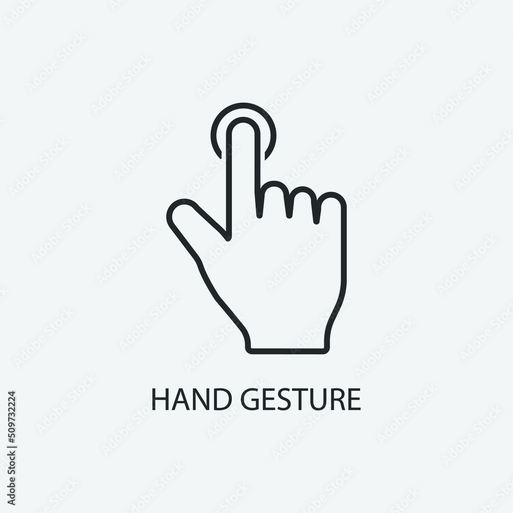 touchscreen finger vector icon illustration sign touchscreen finger vector icon illustration sign