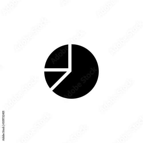 Pie chart icon in isolated on background. symbol for your web site design logo, app, Pie chart icon Vector illustration. 