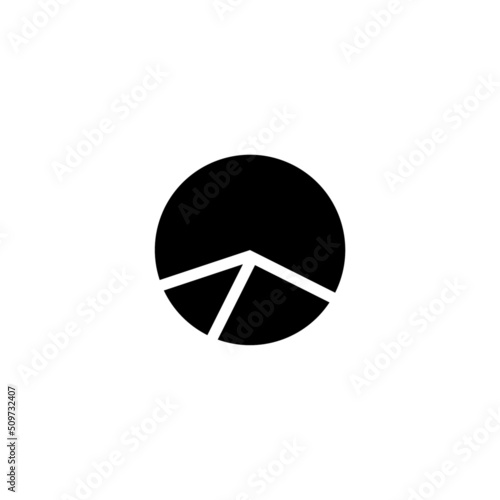 Pie chart  icon in isolated on background. symbol for your web site design logo, app, Pie chart icon Vector illustration.
