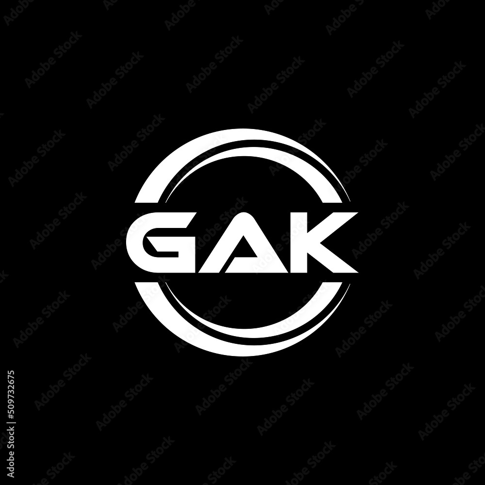 GAK letter logo design with black background in illustrator, vector logo modern alphabet font overlap style. calligraphy designs for logo, Poster, Invitation, etc. GAK letter logo design with black background in illustrator, vector logo modern alphabet font overlap style. calligraphy designs for logo, Poster, Invitation, etc.