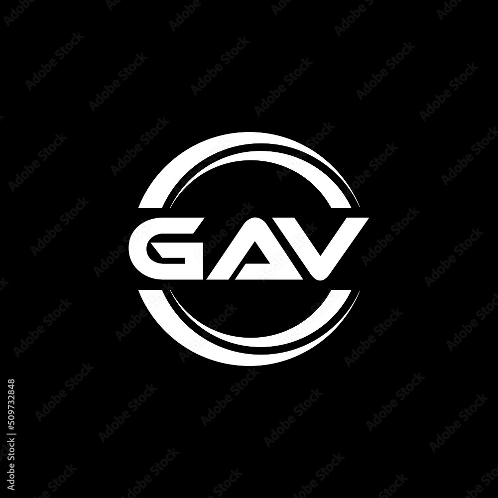 GAV letter logo design with black background in illustrator, vector logo modern alphabet font overlap style. calligraphy designs for logo, Poster, Invitation, etc. GAV letter logo design with black background in illustrator, vector logo modern alphabet font overlap style. calligraphy designs for logo, Poster, Invitation, etc.