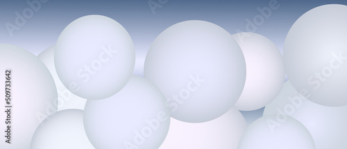 Abstract background with gradient balls circle white
