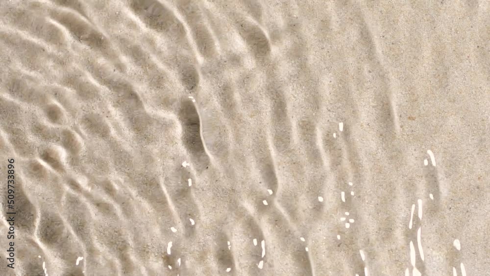 Transparent water surface ripples texture motion, waves, splash, sand background Transparent water surface ripples texture motion, waves, splash, sand background