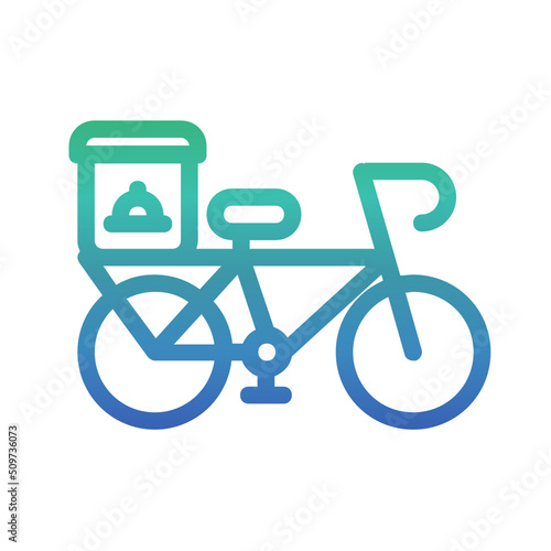 Bike food delivery , Food Delivery gradient icon.