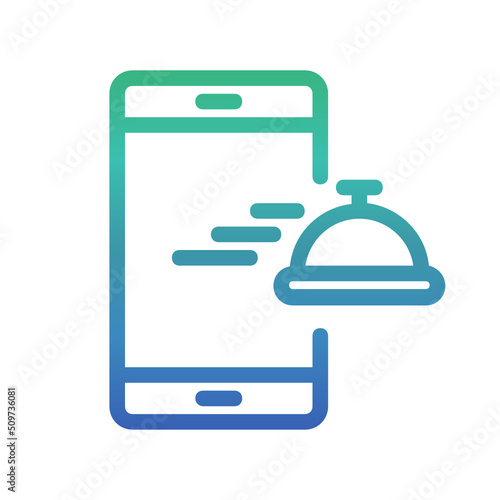 Online food delivery , Food Delivery gradient icon.