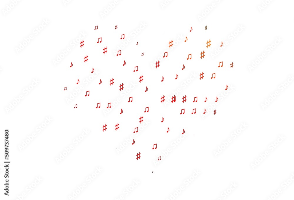Light Red vector pattern with music elements. Light Red vector pattern with music elements.