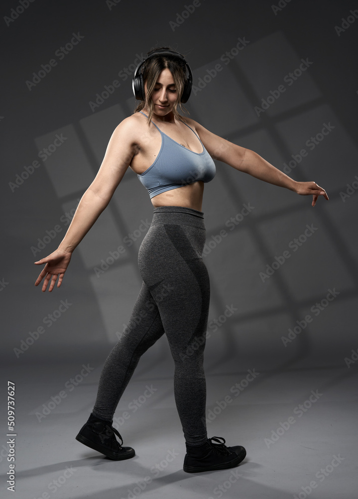 Size plus indian woman doing fitness workout Size plus indian woman doing fitness workout