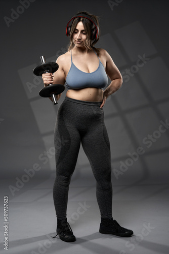 Wallpaper Mural Size plus indian woman doing fitness workout Torontodigital.ca