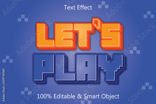 lets play editable text effect 3 dimension emboss cartoon style