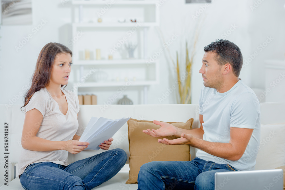 a couple is having argument a couple is having argument