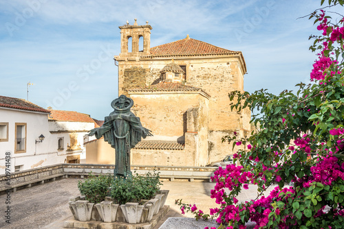 View at the Church of San Pedro in the streets of Alcantara - Spain photo