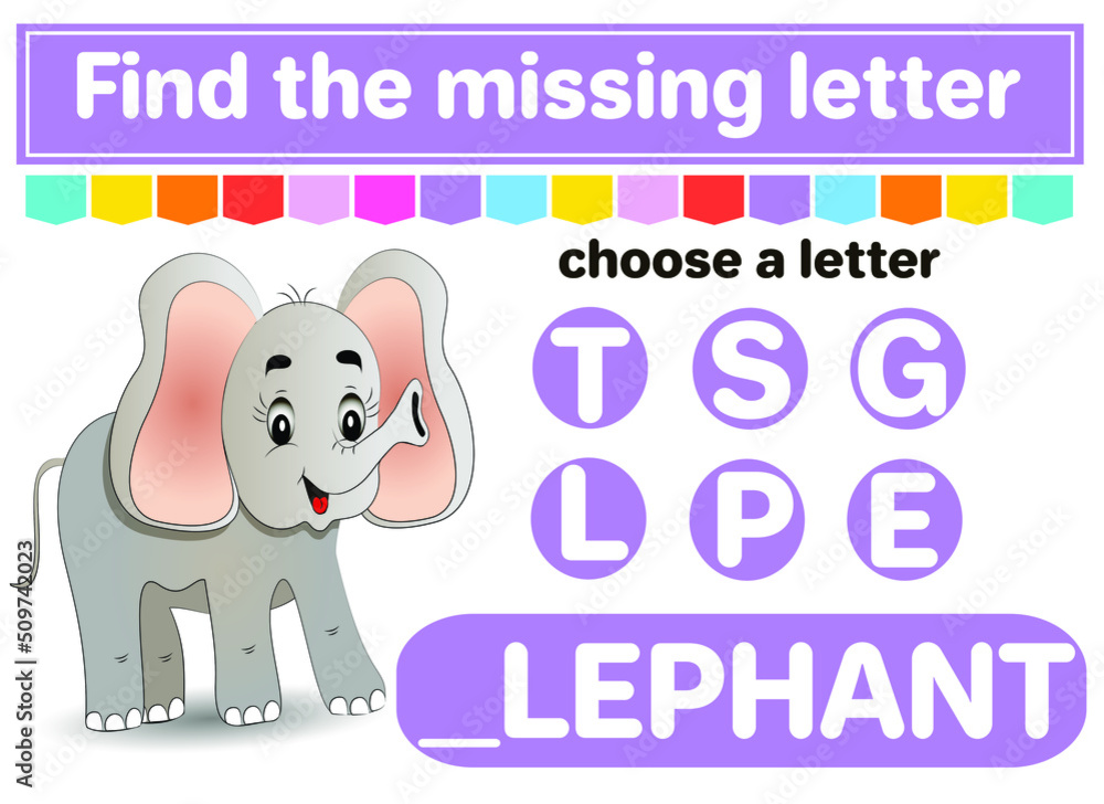 Logic Puzzle Game Learning Words For Kids Find The Missing Letter Logic Puzzle Game Learning Words For Kids Find The Missing Letter