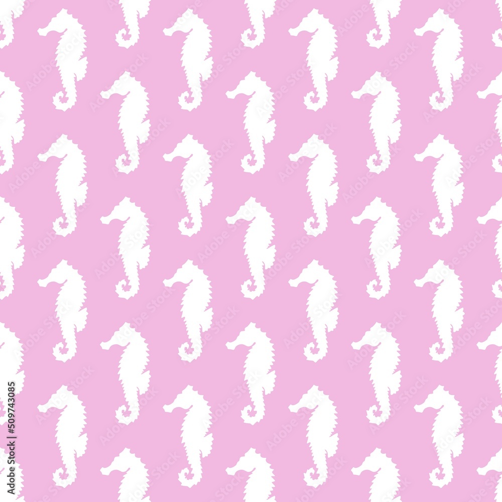 Summer seamless seahorse pattern for fabrics and kids and wrapping paper and textiles and gifts Summer seamless seahorse pattern for fabrics and kids and wrapping paper and textiles and gifts
