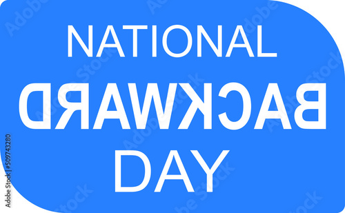 National backward day icon, backward day celebration icon