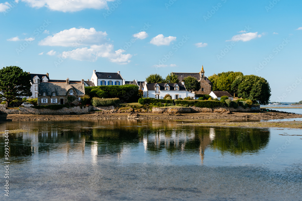 Scenic view of Saint-Cado in Brittany, France.