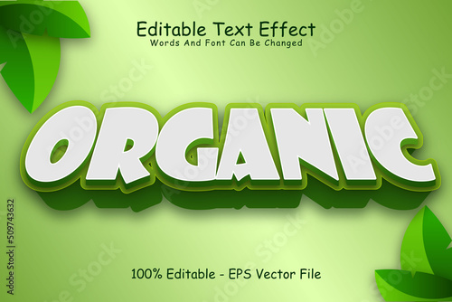 Organic Editable Text Effect 3 Dimension Emboss Modern Style