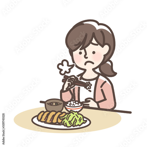食欲不振の女性