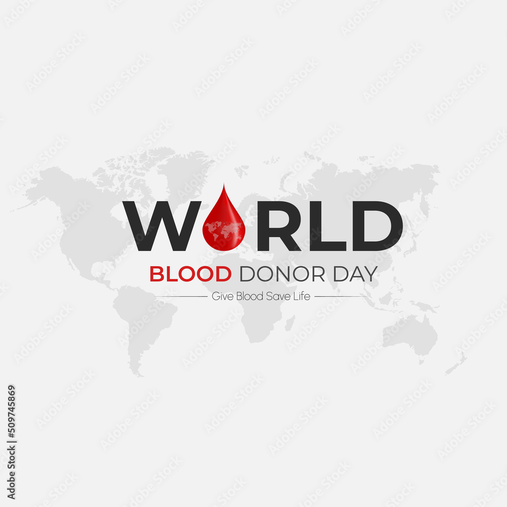 Fototapeta premium World blood donor day social media post