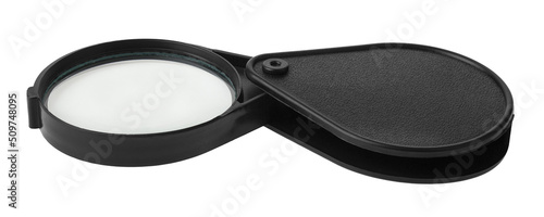 Magnifier isolated on white background.