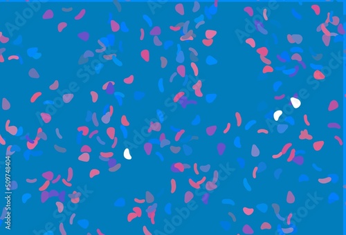 Light Blue  Red vector texture with random forms.