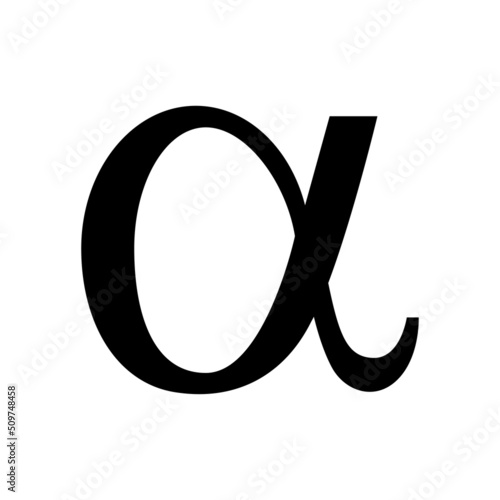Alpha Symbols Icon Vector On Trendy Design.