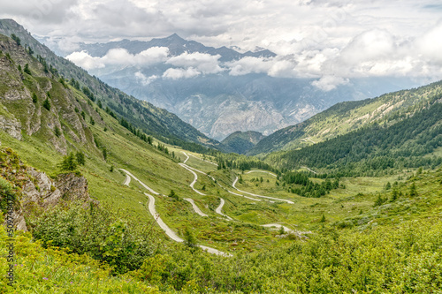 Fotografija Colle delle Finestre, mountain pass in the Cottian Alps, Piedmont, Italy, linkin