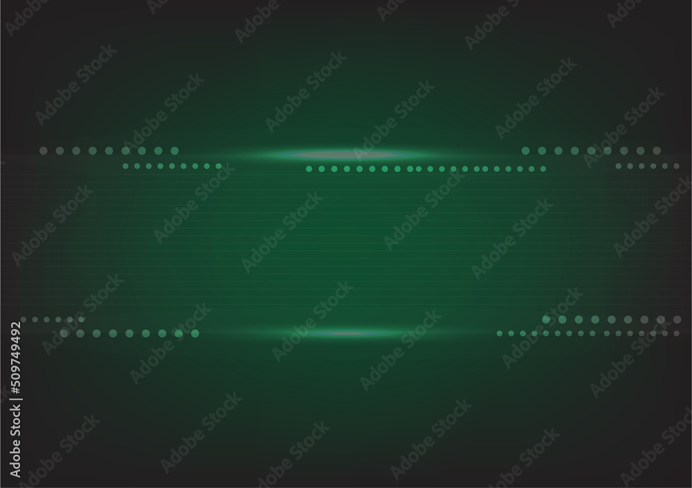 Naklejka premium Abstract Background. Green and Black gradient color with light effect, line and circle element