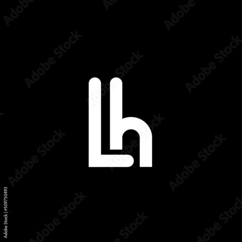 LH monogram logo template design