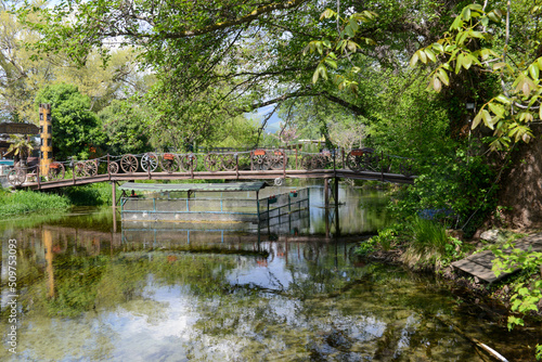 Restaurant in the fresh water source of Saint Naum, Macedonia