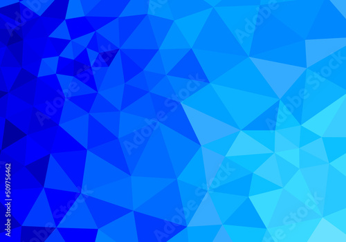青色の幾何学的な背景素材。ダイヤモンドや氷のようなデザイン。
