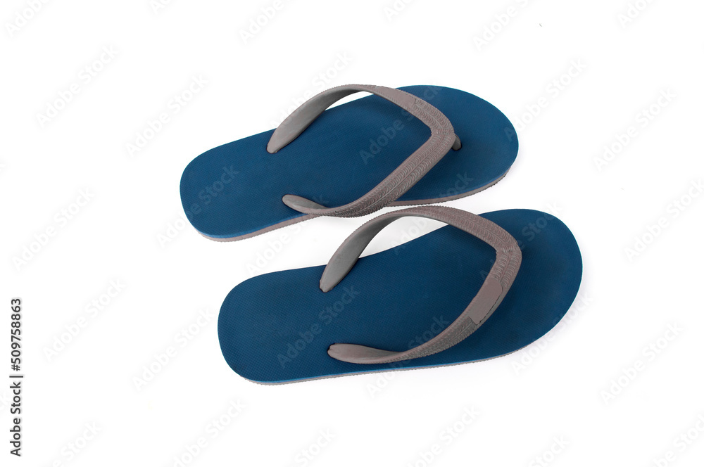 Sponge shoes blue isolated on white background. Sponge shoes blue isolated on white background.