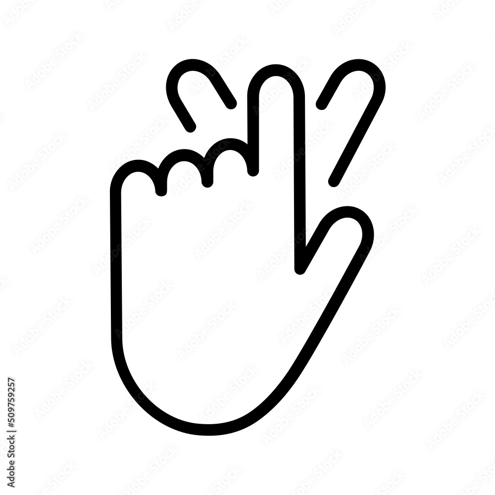 Obraz premium Black line icon for Never icon