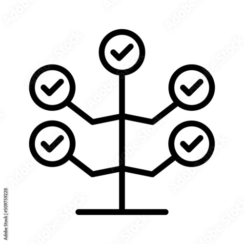 Black line icon for Decision icon