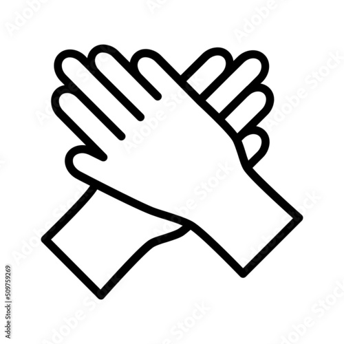 Black line icon for Our icon