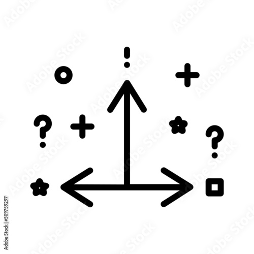 Black line icon for Regard icon