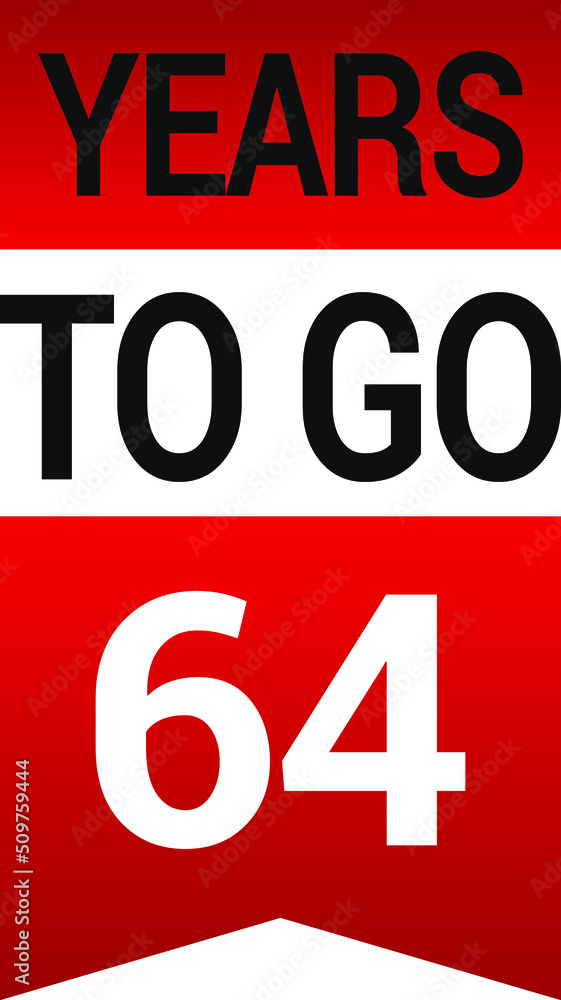 Years to go on white background. Vector illustration. Years to go on white background. Vector illustration.